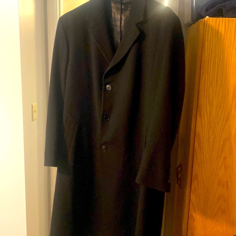 Black full length coat 100% cashmere Excellent condition